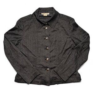 Michael Kors Women's Jacket Blazer Distressed Metal Button Women's Size L